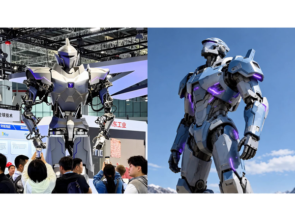 Çində 4 metrlik nəhəng humanoid robot təqdim edildi: 500 kq yük qaldırır - <span class="color_red">(Fotolar)</span>