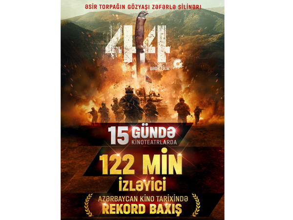 “44” filminin kinoteatr nümayişində rekord izləyici qeydə alınıb