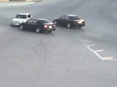 Bakıda sürücü yol polisinin gözü qarşısında qəza törətdi - VİDEO