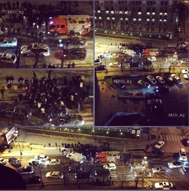 Bakının mərkəzində ağır qəza - FOTO