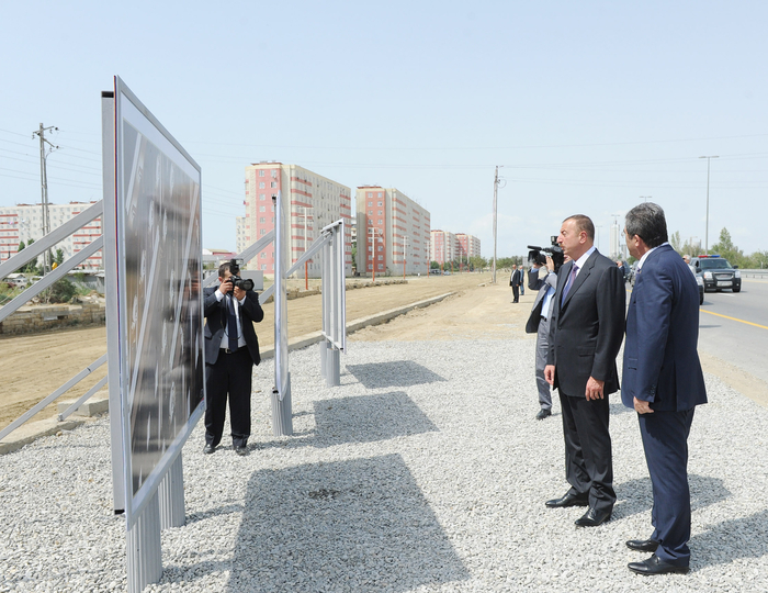 Prezident İlham Əliyev Qaradağ rayonunun Sahil qəsəbəsində salınacaq yeni parkın ərazisinə baxıb - FOTO