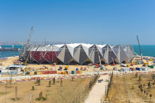 Podratçı: ""Bakı Kristal Zalı"nın tikintisi qısa müddətdə həyata keçirilən möhtəşəm layihədir" - FOTO
