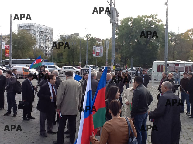 Moskvada Azərbaycan diasporunun mitinqi başlayıb - FOTO