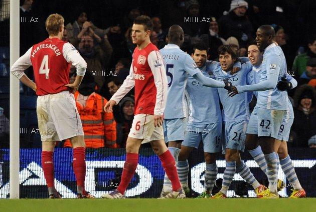 İngiltərə Premyer Liqası: David Silva "Arsenal"ı yıxdı - TURNİR CƏDVƏLİ - FOTOSESSİYA