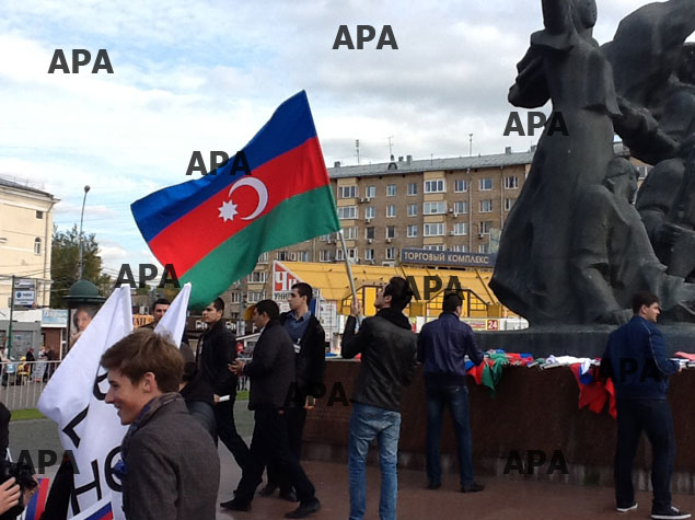 Moskvada Azərbaycan diasporunun mitinqi başlayıb - FOTO
