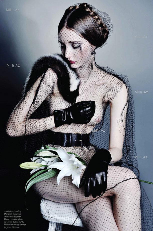 Supermodel məzarlıqda dolaşdı - FOTO