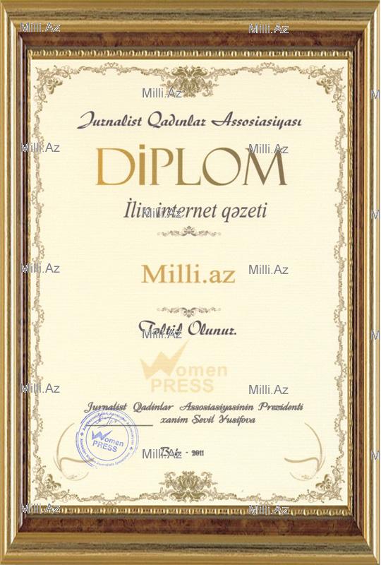 Milli.Az xəbər portalı “İlin internet qəzeti” seçildi - FOTO