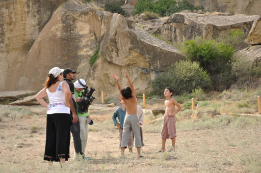 Azərbaycan futbolunun 100 illiyi barədə filmin çəkilişlərindən görüntülər - FOTO