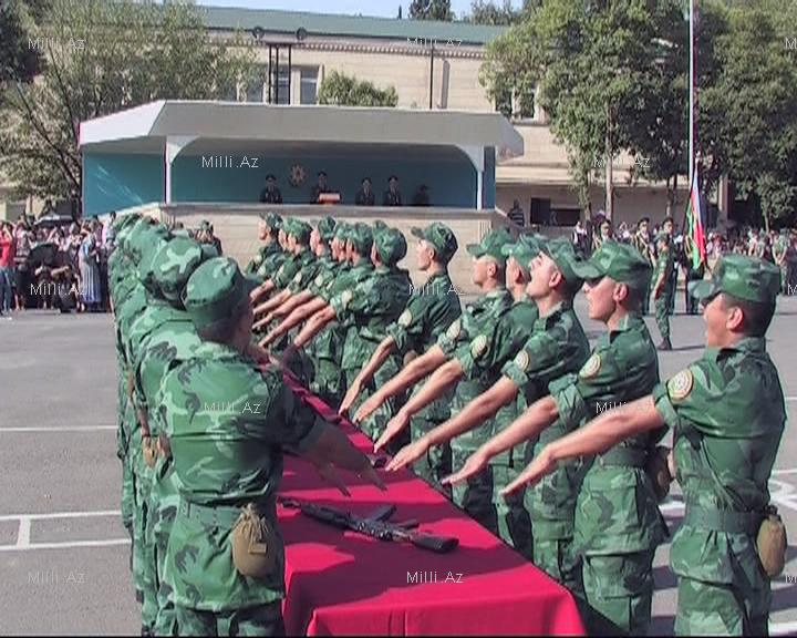 Cəlilabad rayonu Göytəpə sərhəd dəstəsində hərbi andiçmə keçirildi - FOTO