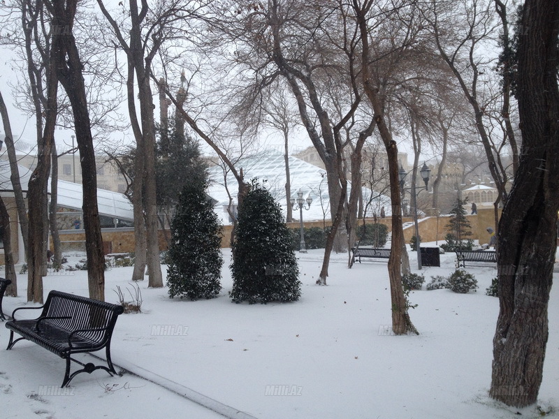 Bakıya güclü qar yağır - YENİLƏNİB - VİDEO - FOTOSESSİYA