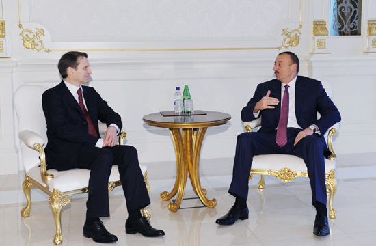 Prezident İlham Əliyev Rusiya Prezidenti Administrasiyasının rəhbərini qəbul edib - FOTO