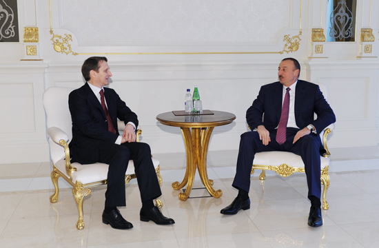 Prezident İlham Əliyev Rusiya Prezidenti Administrasiyasının rəhbərini qəbul edib - FOTO