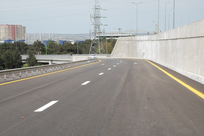 "Bakı Dairəvi-1" avtomobil yoluna çıxan yeni körpü və yol istifadəyə tam hazırdır - FOTO