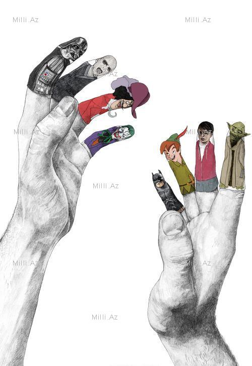 Göz vuran ayı və saqqallı meymun - FOTO