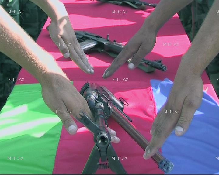 Cəlilabad rayonu Göytəpə sərhəd dəstəsində hərbi andiçmə keçirildi - FOTO