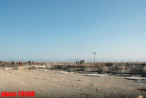 Bakıda "Eurovision 2012" müsabiqəsinin keçirilə biləcəyi arenanın bünövrəsinin inşası başa çatır - FOTO