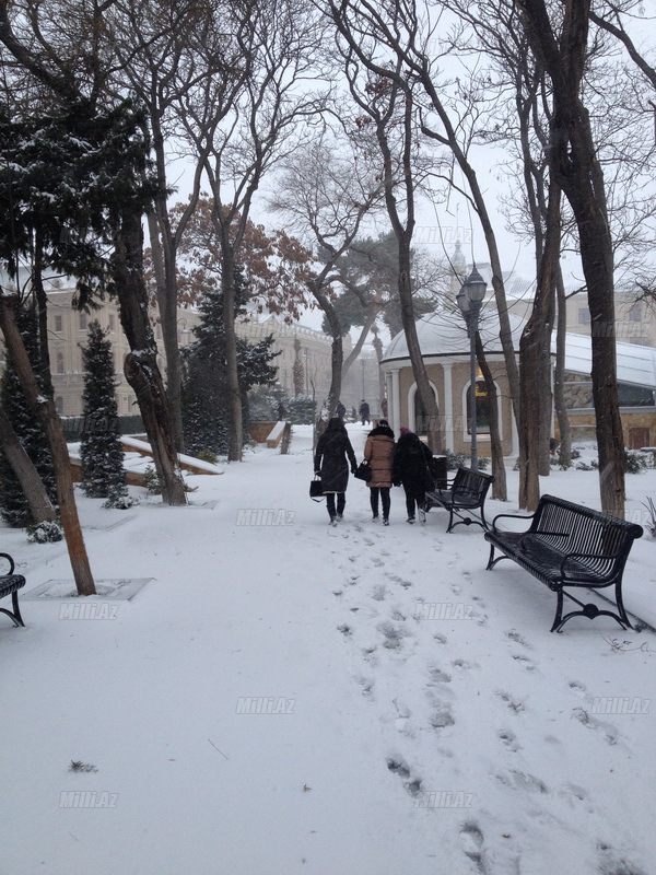 Bakıya güclü qar yağır - YENİLƏNİB - VİDEO - FOTOSESSİYA