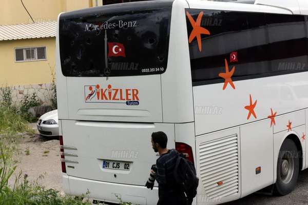 Daha bir hücum: bu dəfə "Beşiktaş" avtobusuna - FOTO