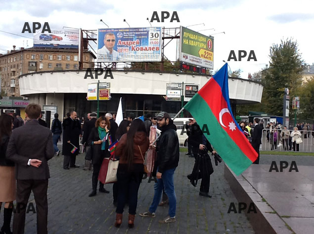 Moskvada Azərbaycan diasporunun mitinqi başlayıb - FOTO