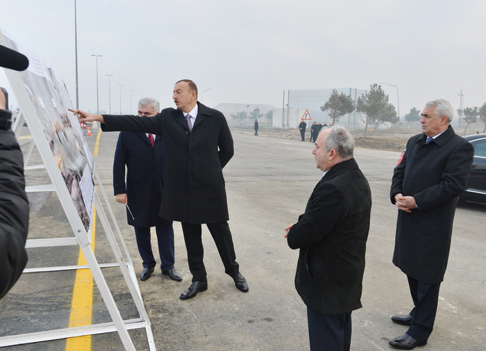 Prezident İlham Əliyev Zabrat-Kürdəxanı-Pirşağı avtomobil yolunun yenidənqurmadan sonra açılışında iştirak edib - FOTO