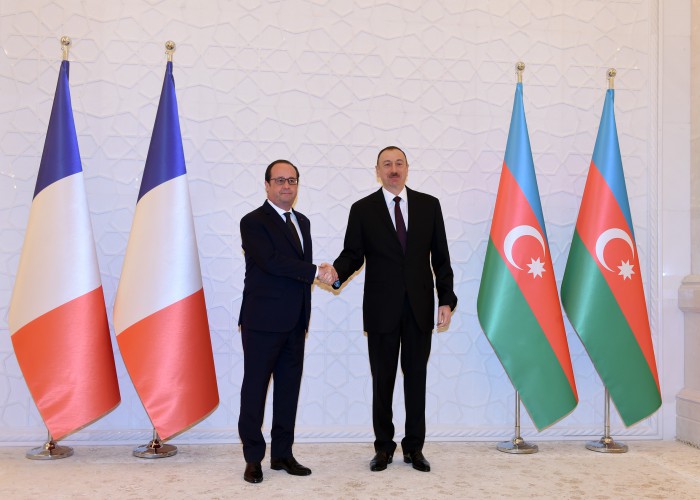 Prezident İlham Əliyev və Fransua Olland Bakıda görüşdülər - YENİLƏNİB - FOTO