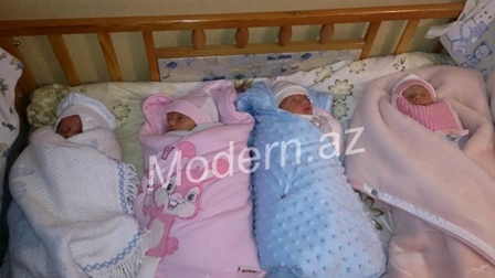 Bakıda doğulan dördəmlərin ailəsi: "Bizə kömək edin!" - FOTO