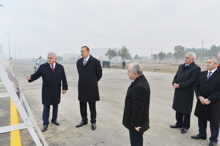 Prezident İlham Əliyev Zabrat-Kürdəxanı-Pirşağı avtomobil yolunun yenidənqurmadan sonra açılışında iştirak edib - FOTO