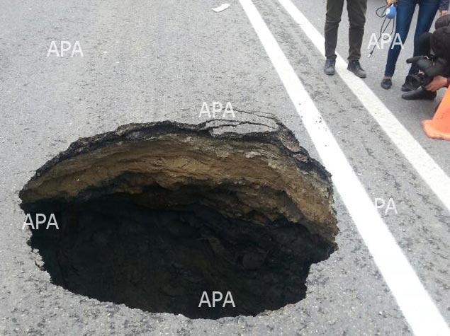 Bakı baş verən çökmə ilə bağlı sürücülərə tövsiyə edilən alternativ yollar açıqlandı - YENİLƏNİB - VİDEO - FOTO