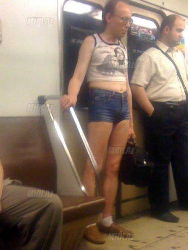 Metroda belə adamlar da var - FOTOSESSİYA
