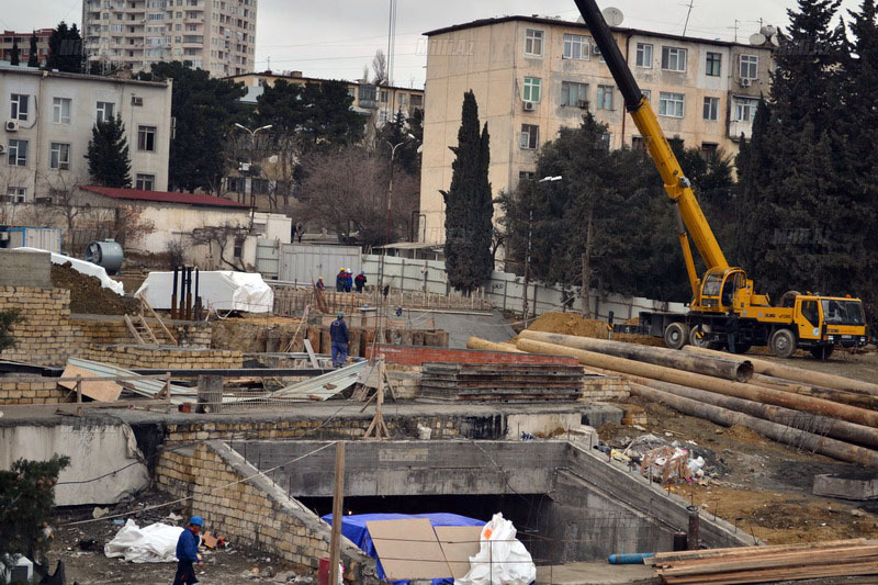 Bakıda yeni tikilən metro stansiyası - FOTOSESSİYA