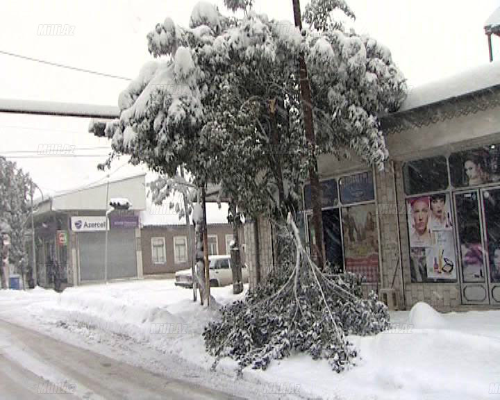 Lənkərana ilk qar yağdı, hərəkət dayandı - VİDEO - FOTO
