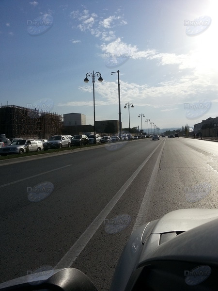 Bakının mərkəzində hərəkət "iflic" oldu - FOTO