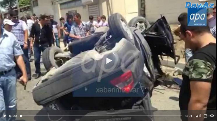 Bakıda üç maşın toqquşub, xeyli yaralı var - YENİLƏNİB - FOTO - VİDEO