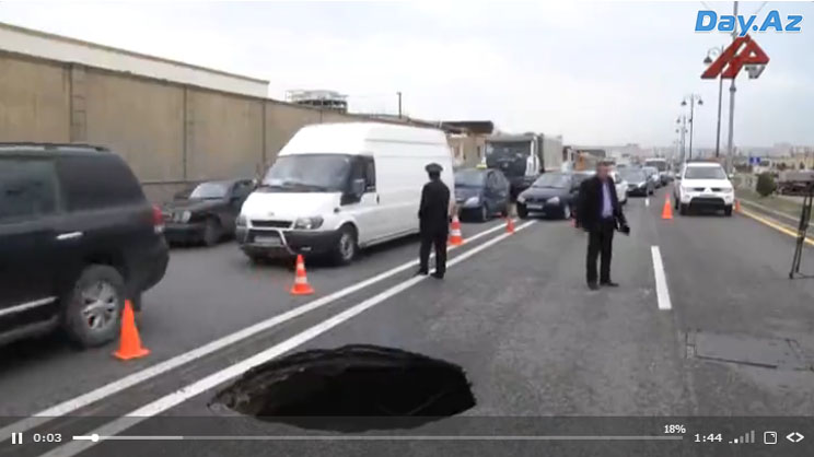 Bakı baş verən çökmə ilə bağlı sürücülərə tövsiyə edilən alternativ yollar açıqlandı - YENİLƏNİB - VİDEO - FOTO