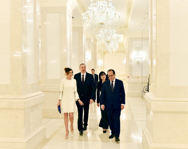 Prezident İlham Əliyev və Fransua Olland Bakıda görüşdülər - YENİLƏNİB - FOTO