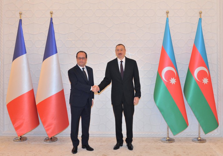 Prezident İlham Əliyev və Fransua Olland Bakıda görüşdülər - YENİLƏNİB - FOTO