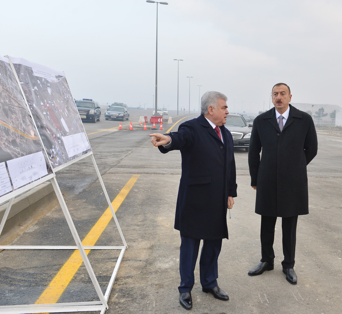 Prezident İlham Əliyev Zabrat-Kürdəxanı-Pirşağı avtomobil yolunun yenidənqurmadan sonra açılışında iştirak edib - FOTO