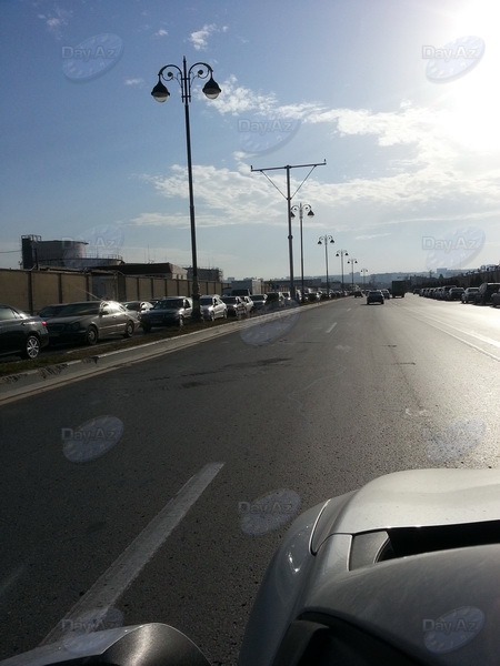 Bakının mərkəzində hərəkət "iflic" oldu - FOTO