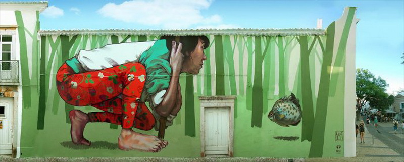 Küçə sənətindəki sürrealizm - FOTO