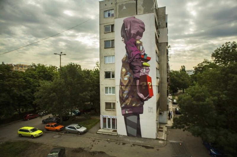 Küçə sənətindəki sürrealizm - FOTO