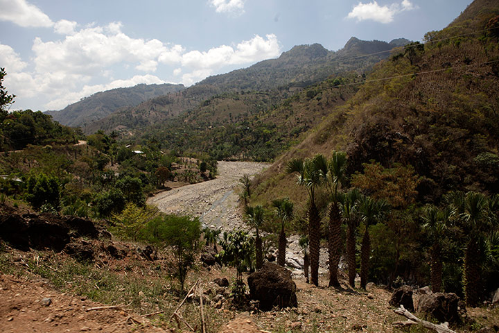 Dried up mountan region of the village of Tunuco Arriba, Jocotan in Guatema