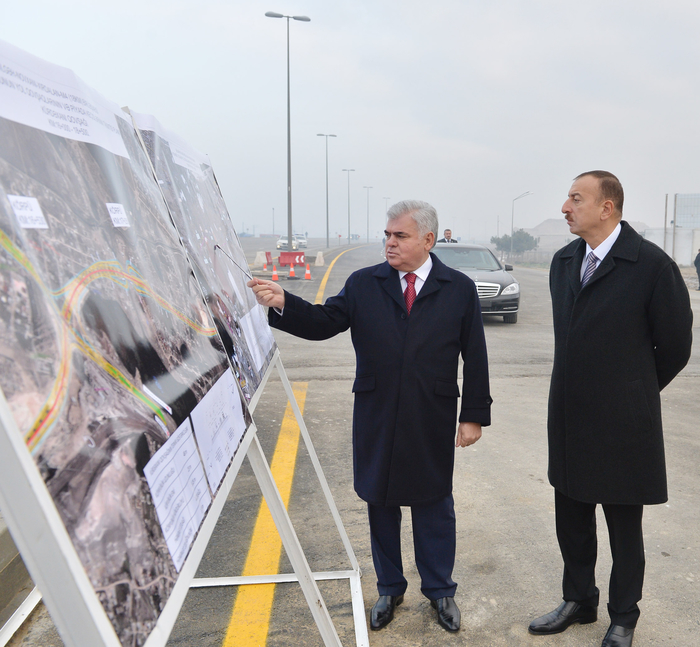 Prezident İlham Əliyev Zabrat-Kürdəxanı-Pirşağı avtomobil yolunun yenidənqurmadan sonra açılışında iştirak edib - FOTO
