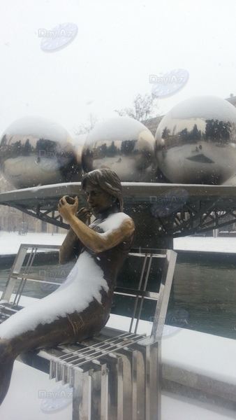 Bakıya güclü qar yağır - YENİLƏNİB - VİDEO - FOTOSESSİYA