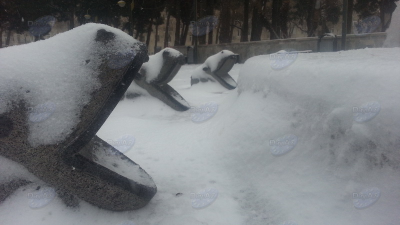 Bakıya güclü qar yağır - YENİLƏNİB - VİDEO - FOTOSESSİYA