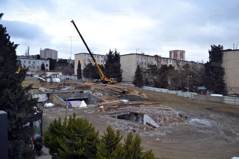 Bakıda yeni tikilən metro stansiyası - FOTOSESSİYA