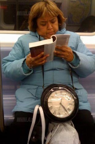 Metroda belə adamlar da var - FOTOSESSİYA