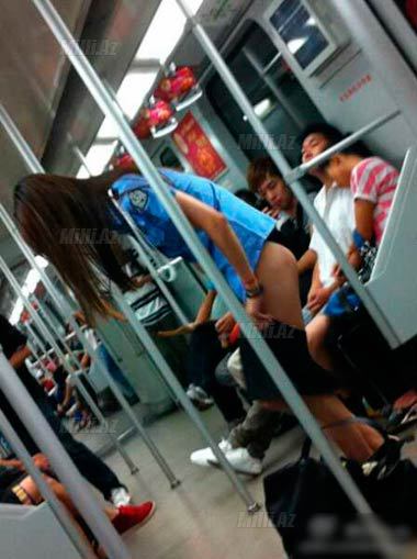 Metroda belə adamlar da var - FOTOSESSİYA