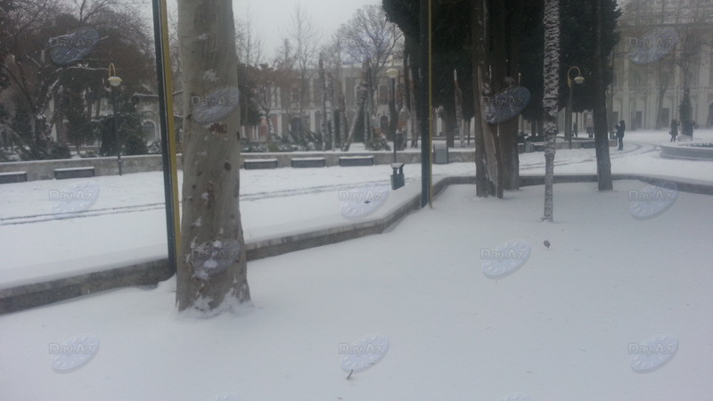 Bakıya güclü qar yağır - YENİLƏNİB - VİDEO - FOTOSESSİYA