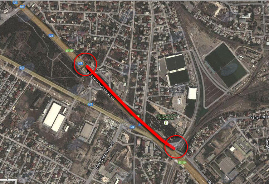 Bakıda yeni yol ötürücüsü tikilir - FOTO - XƏRİTƏ