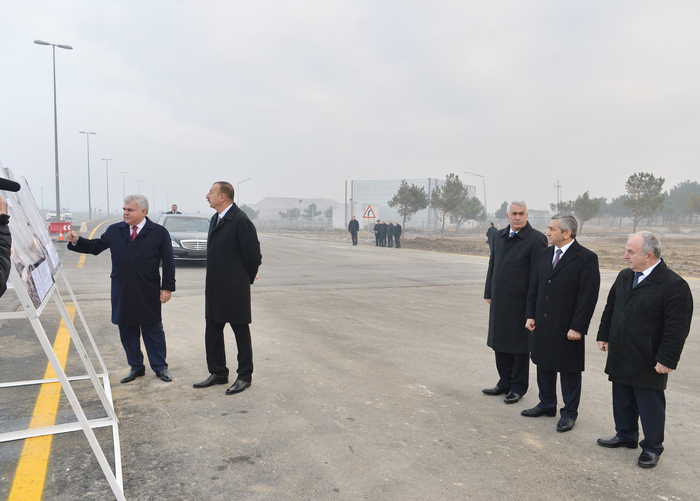 Prezident İlham Əliyev Zabrat-Kürdəxanı-Pirşağı avtomobil yolunun yenidənqurmadan sonra açılışında iştirak edib - FOTO